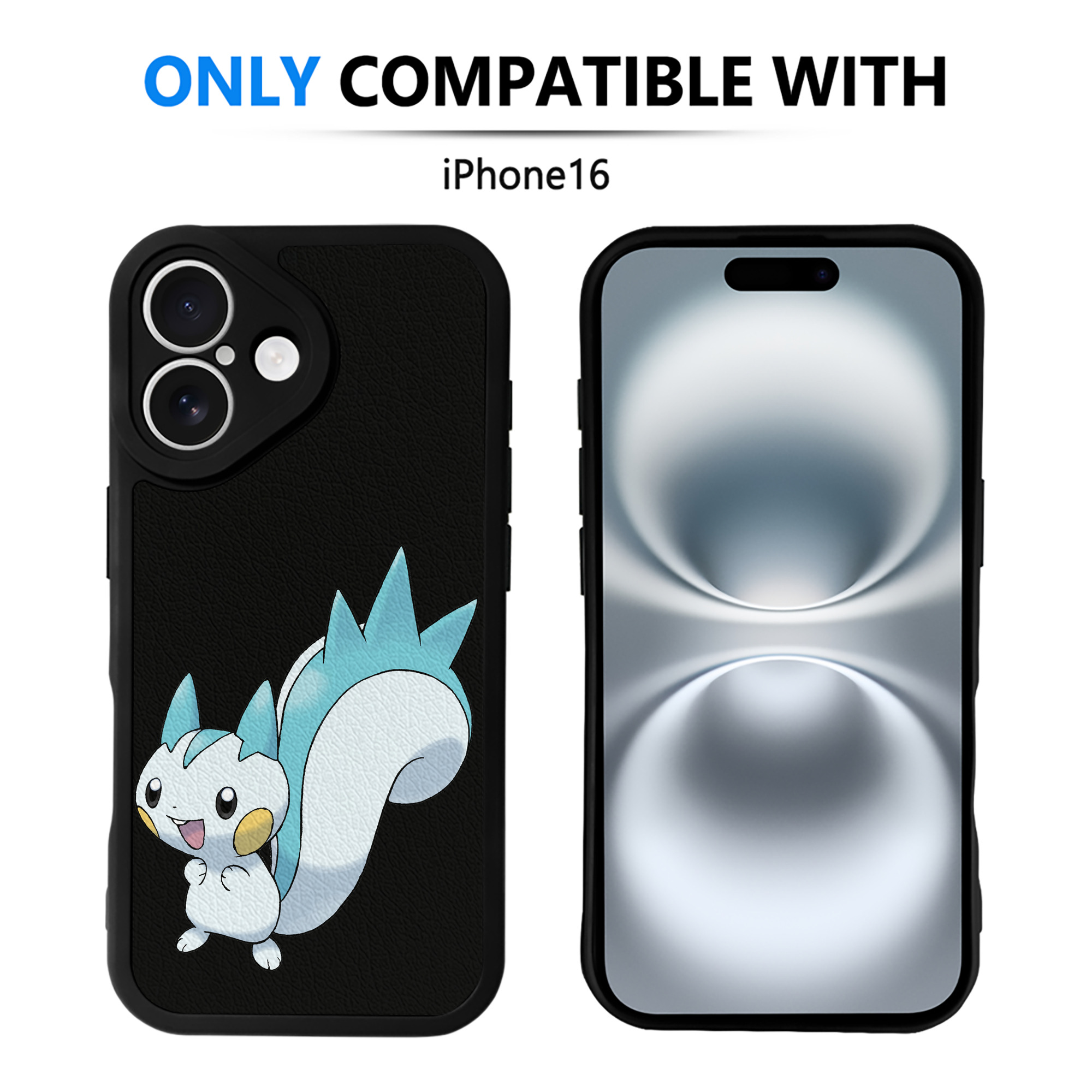 （画像用） ポケットモンスター Pokémon 【iPhone 16シリーズ対応】シリコンスマホケース（レザー調） 材質：シリコン